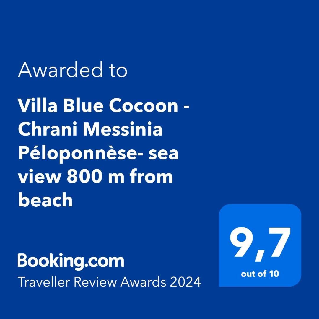 Villa Blue Cocoon - Chrani Messinia Peloponnese- Sea View 800 M From Beach Eksteriør billede